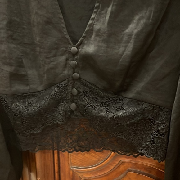 Open Edit black long sleeve crop top NEW - Small - Picture 5 of 6